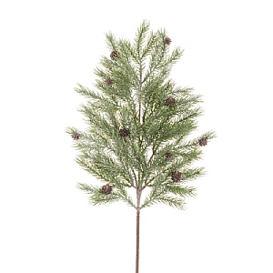 Green Frosted Pine Spray 65cm