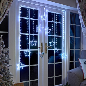 Three Kings Star Light Curtain Cool White
