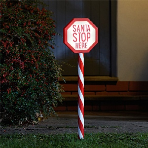 Three Kings Santa Stop Here! Stake Light