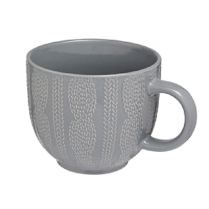 Siip Embossed Knit Mug - Grey