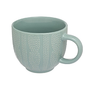 Siip Embossed Knit Mug - Turquoise