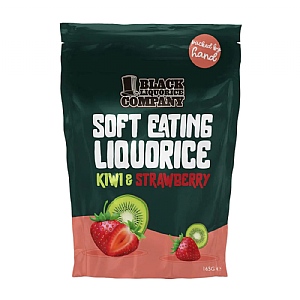 Black Liquorice Company Strawberry & Kiwi Liquorice (165g)