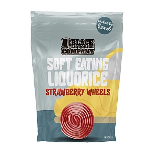 Black Liquorice Company Liquorice Strawberry Whirls (165g)