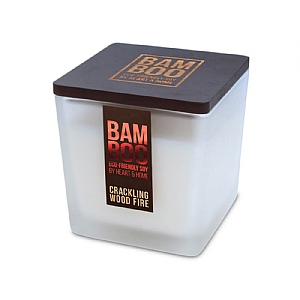 Bamboo Crackling Wood Fire Small Jar Candle