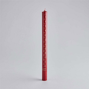 St Eval Unscented Red Advent Candle