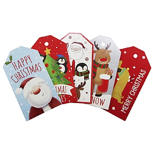 Eurowrap 40 Pack Cute Christmas Cut Tags Assorted