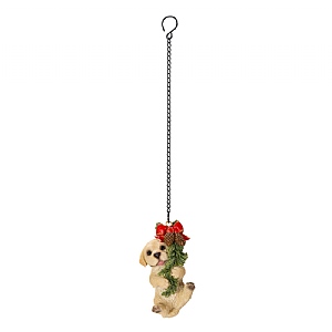 Vivid Arts Christmas Golden Labrador Puppy Hanging Decoration
