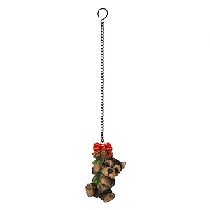 Vivid Arts Christmas Yorkshire Terrier Puppy Hanging Decoration