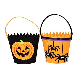 Gisela Graham Felt Halloween Bucket (Assorted Designs)