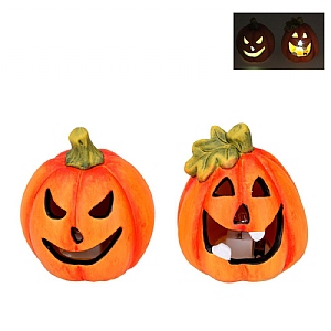 Gisela Graham Small LED Pumpkin Ornament (Assorted Designs)