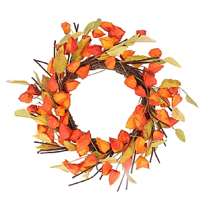 Gisela Graham Orange Physalis Wreath