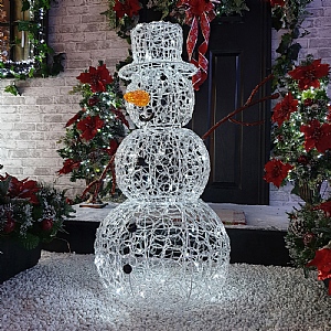 Premier 90cm Acrylic Snowman White (80 LEDs)