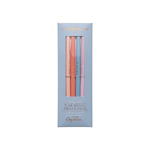 Designworks Ink Twisty Slim Blue Metal Pen - (Set of 4)
