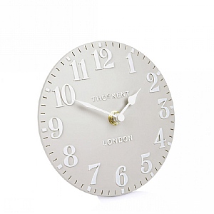 Thomas Kent Arabic Mantel Clock 6" Dove Grey