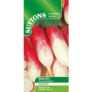 Suttons Radish French Breakfast 3 Seeds