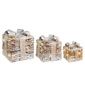 Lumineo Natural LED Gift Boxes - Warm White (Set of 3)