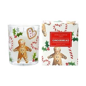 Gisela Graham Gingerbread & Candy Cane Small Boxed Candle