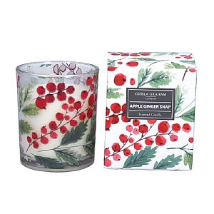 Gisela Graham Small Red Berry Boxed Candle Pot