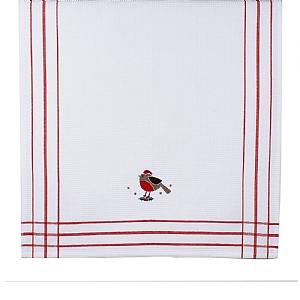 Peggy Wilkins Festive Robin Tea Towel