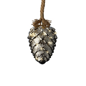 Lumineo Smoked Led Glass Pinecone