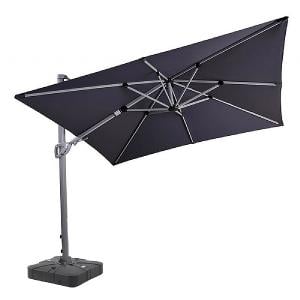 Hartman Pacific 2.7m Square Cantilever Parasol - Dark Grey