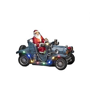 Konstsmide Santa in Car 11 LED Battery Operated