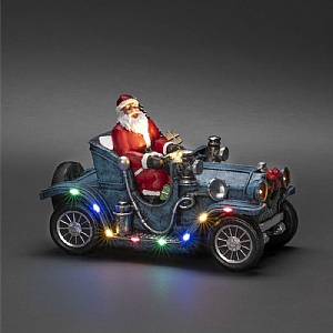 Konstsmide Santa in Car 11 LED Battery Operated