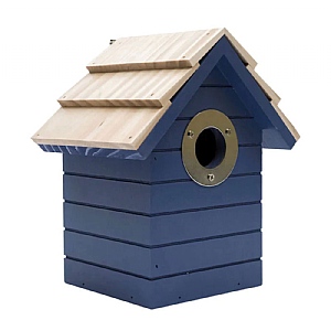 Henry Bell Beach Hut Nest Box - Dark Blue