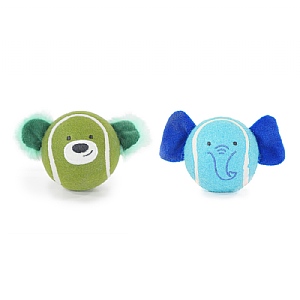 Rosewood Battersea Dog Rubber Ball Animals Pack of 2