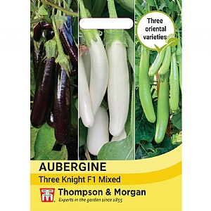 Thompson & Morgan Aubergine Three Knight Collection F1 Recipe Seeds