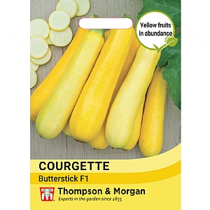 Thompson & Morgan Courgette Cucurbita pepo Butterstick F1 Seeds