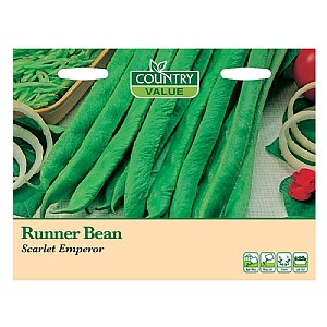 Country Value Runner Bean Scarlet Emperor Seeds