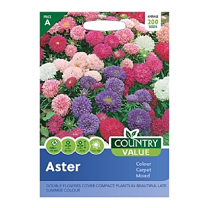 Country Value Aster Colour Carpet Mixed Seeds