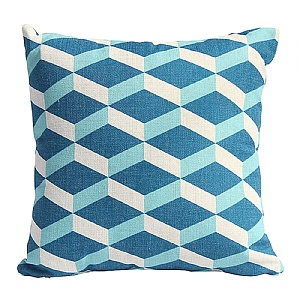 Bramblecrest Turquoise Cubic Square Scatter Cushion