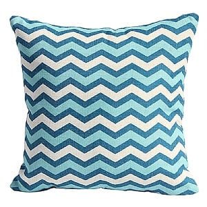 Bramblecrest Turquoise Zig Zag Square Scatter Cushion