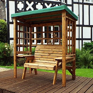 Charles Taylor Wentworth Two Seater Arbour with Green Canopy