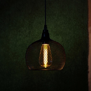 Noma Black Mesh Chloe Pendant With Bulb