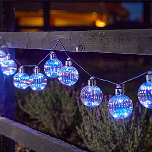 Smart Solar Firefly Opal Orb String Lights - Set of 10