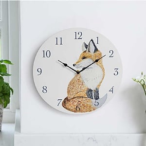 Smart Garden Fox Clock 12"
