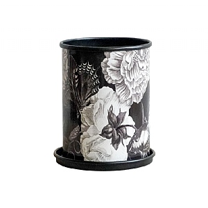 Kew Eclectic Orangery Noir Planter With Saucer 9cm