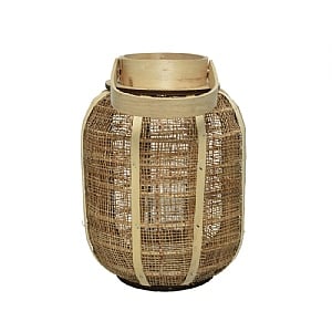 Hessian Round Lantern