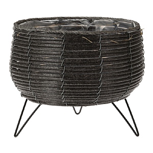Anthracite Basket Planter With Legs 23cm