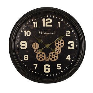 Black Westminster Wall Clock 58cm