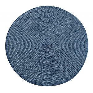 35cm Circular Ribbed Placemat - Slate