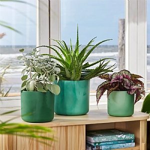 Elho The Ocean Collection Round Pot 16cm Pacific Green