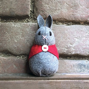 East of India Rabbit With Red Cape Beatrice Ornament