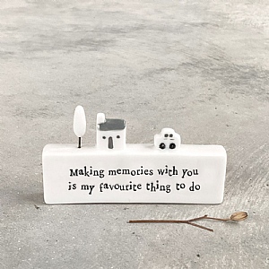 East of India 'Making Memories' Porcelain Scene Ornament