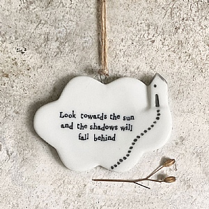 East of India 'Look Towards The Sun' Porcelain Cloud Ornament