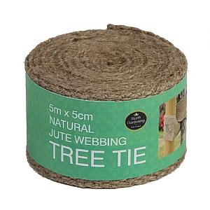 Garland 5m x 5cm Natural Jute Webbing Tree Tie (Loose)
