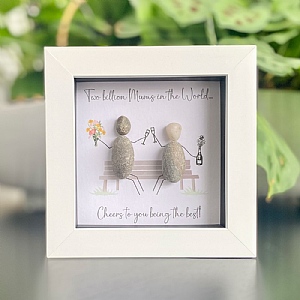 Mum White Mini Pebble Picture